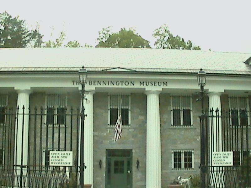 b&w exterior of the Bennington Musuem